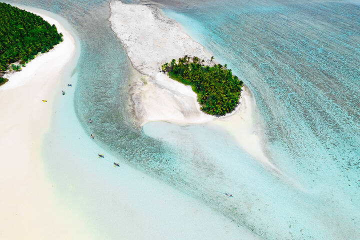 Aerial view of southern atoll