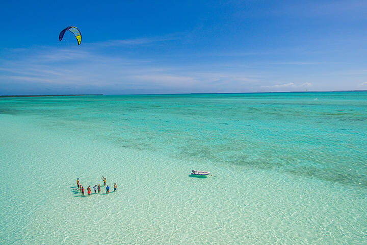 Kite Surfing on Cocos Keeling Islands