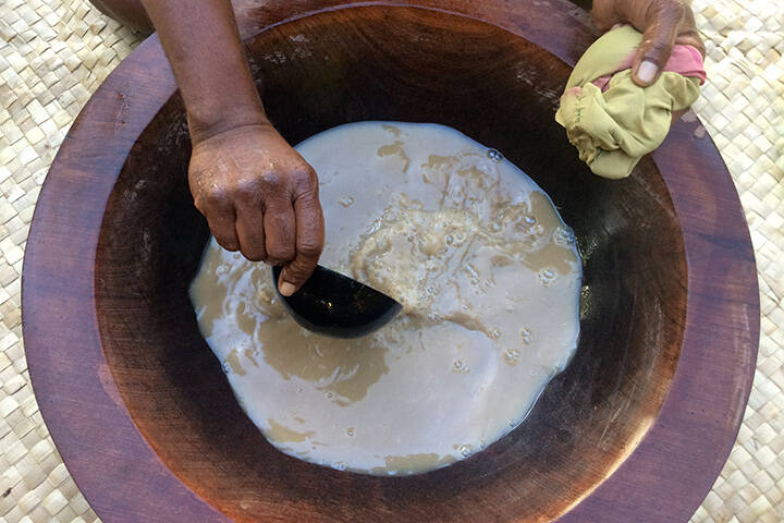 Traditional Kava drink the national drink of Fiji