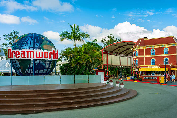 Inside the Dreamworld theme park in Gold Coast, Queensland