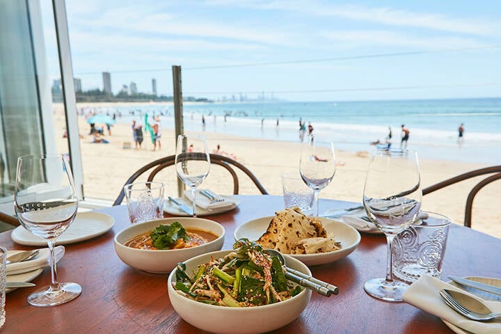 Rick Shores Restaurant, with a view overlooking the beach