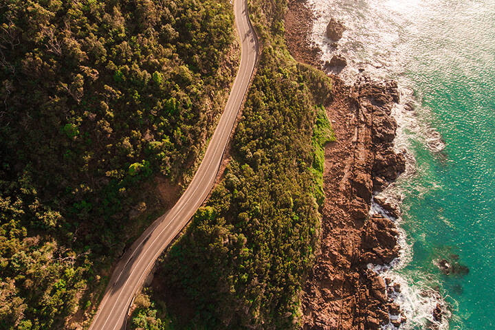 Aerial Shot of Great Ocean Road, Australia