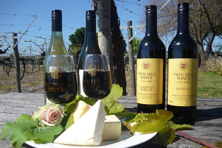 Wine and cheese tasting at Twin Hill wines 