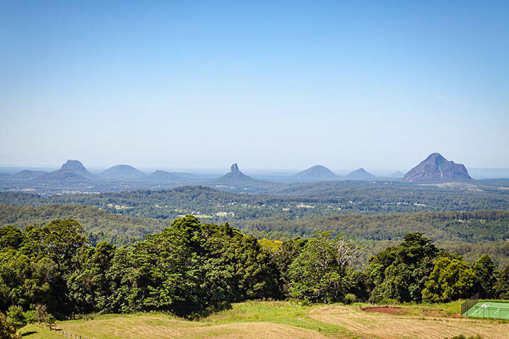 Glass House Mountains from Mary Cairncross Lookout Maleny Queensland Australia 