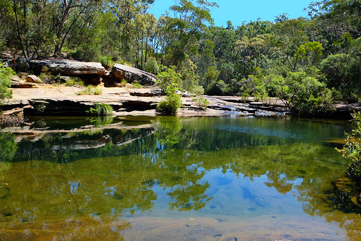 Karloo Pool is a popular swimming and picnic spot situated in Royal National Park at the South of Sydney, Australia