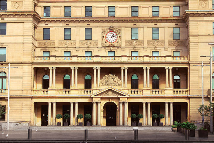Pictured is the facade of Customs House a landmark heritage building repurposed.
