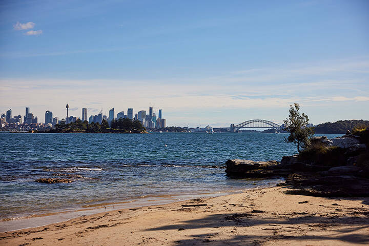 Secluded Milk Beach in Vaucluse, along Sydney Harbour