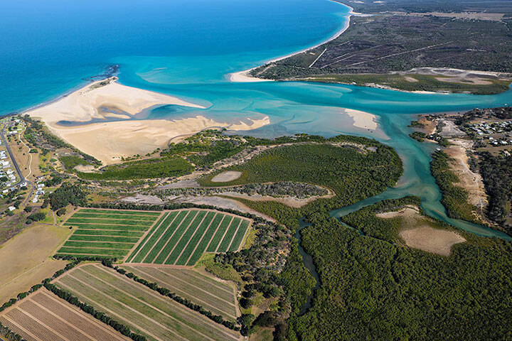 Aerial view of Western Australia's Coral Coast
