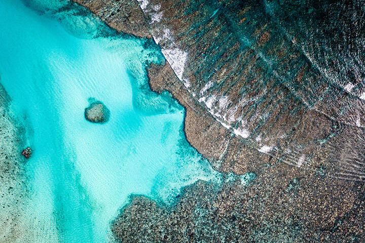 Aerial view of Ningaloo Reef in WA