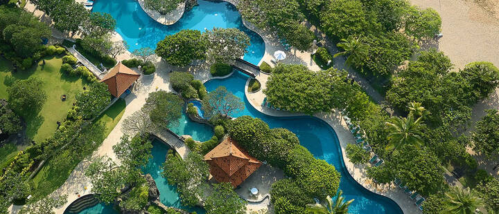 Aerial view of Grand Hyatt Bali pool