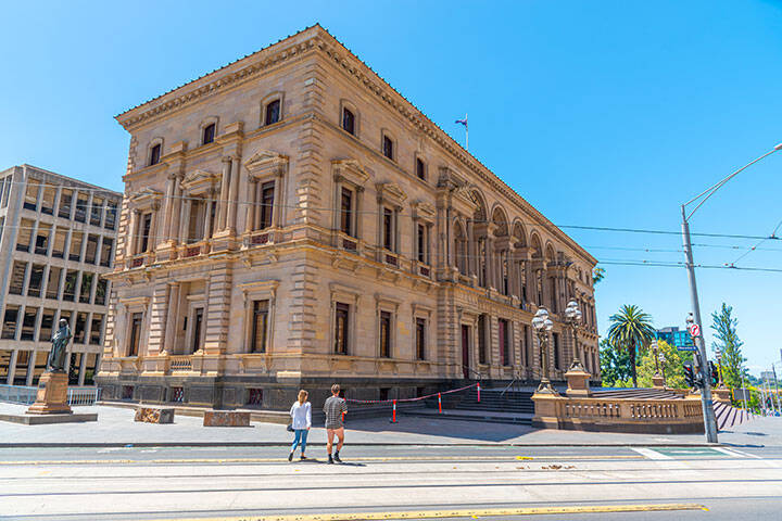 Old treasury building in Melbourne, Australia
