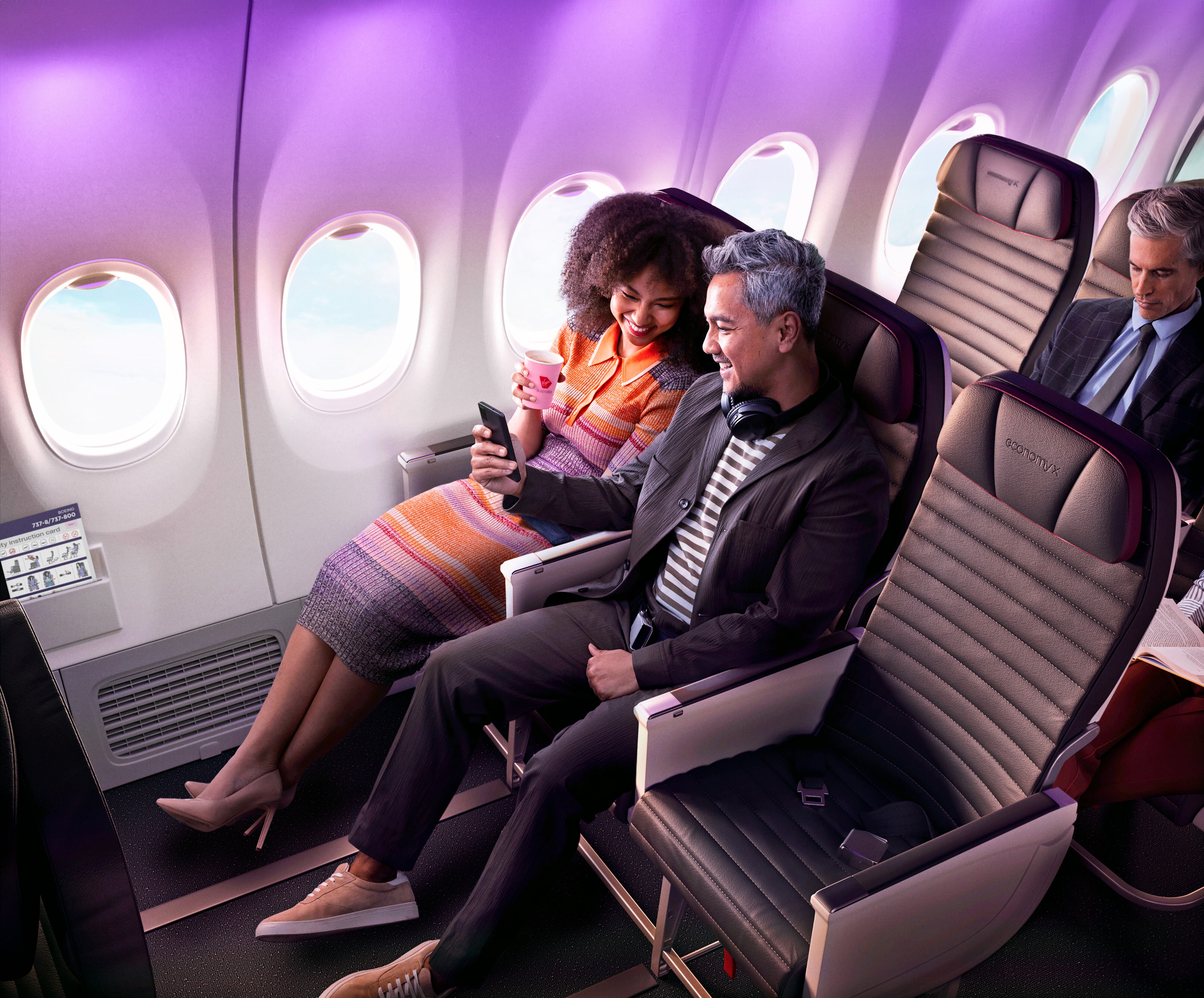 Passengers travelling in Economy X cabin on Virgin Australia flight