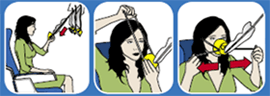 3 step image guide on how to correctly use an oxygen mask in flight